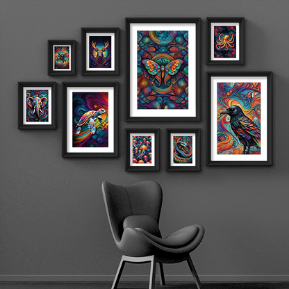 ABSTRACT MOTH **UNFRAMED ART PRINT**