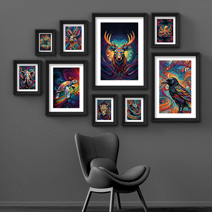 ABSTRACT STAG **UNFRAMED ART PRINT**