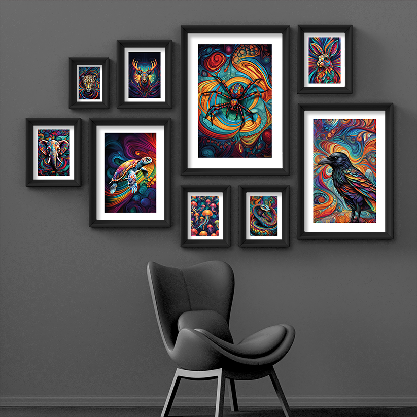 ABSTRACT SPIDER **UNFRAMED ART PRINT**