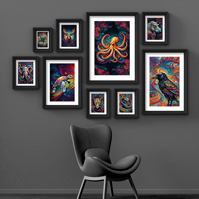 ABSTRACT OCTOPUS **UNFRAMED ART PRINT**