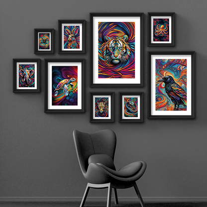 ABSTRACT TIGER **UNFRAMED ART PRINT**