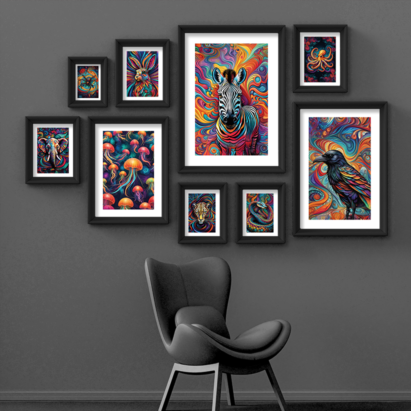 ABSTRACT ZEBRA **UNFRAMED ART PRINT**