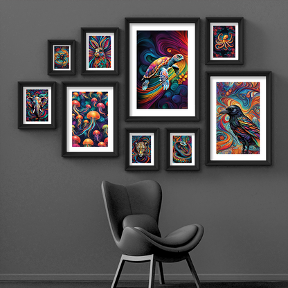 ABSTRACT TURTLE **UNFRAMED ART PRINT**