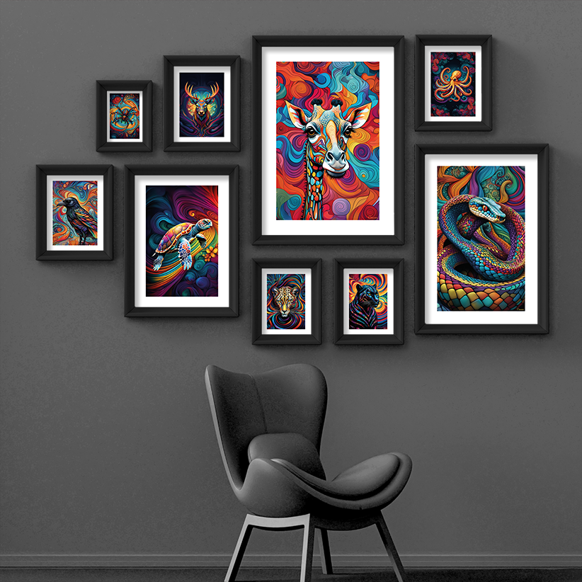 ABSTRACT GIRAFFE **UNFRAMED ART PRINT**