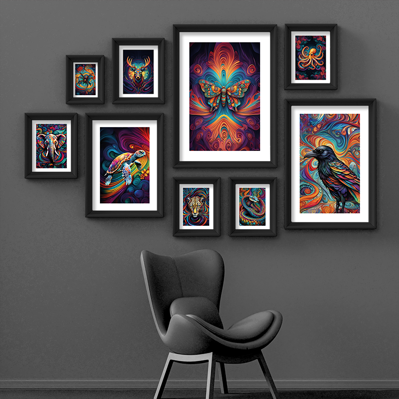 ABSTRACT BUTTERFLY **UNFRAMED ART PRINT**