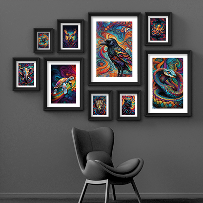 ABSTRACT CROW **UNFRAMED ART PRINT**