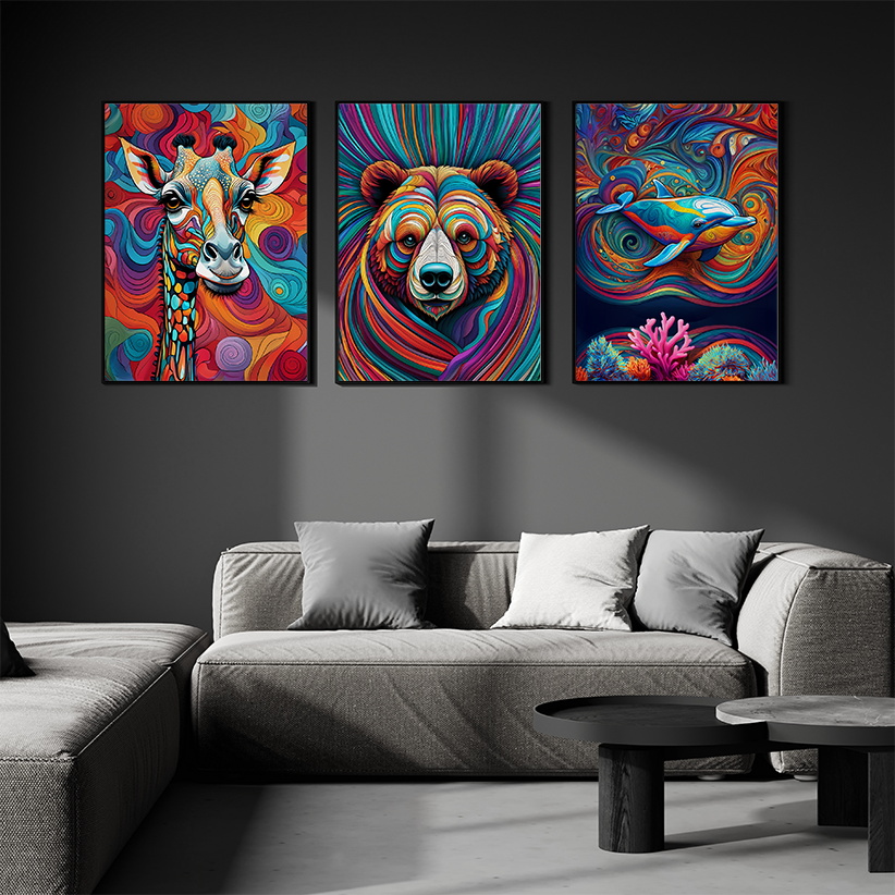 ABSTRACT BEAR **UNFRAMED ART PRINT**