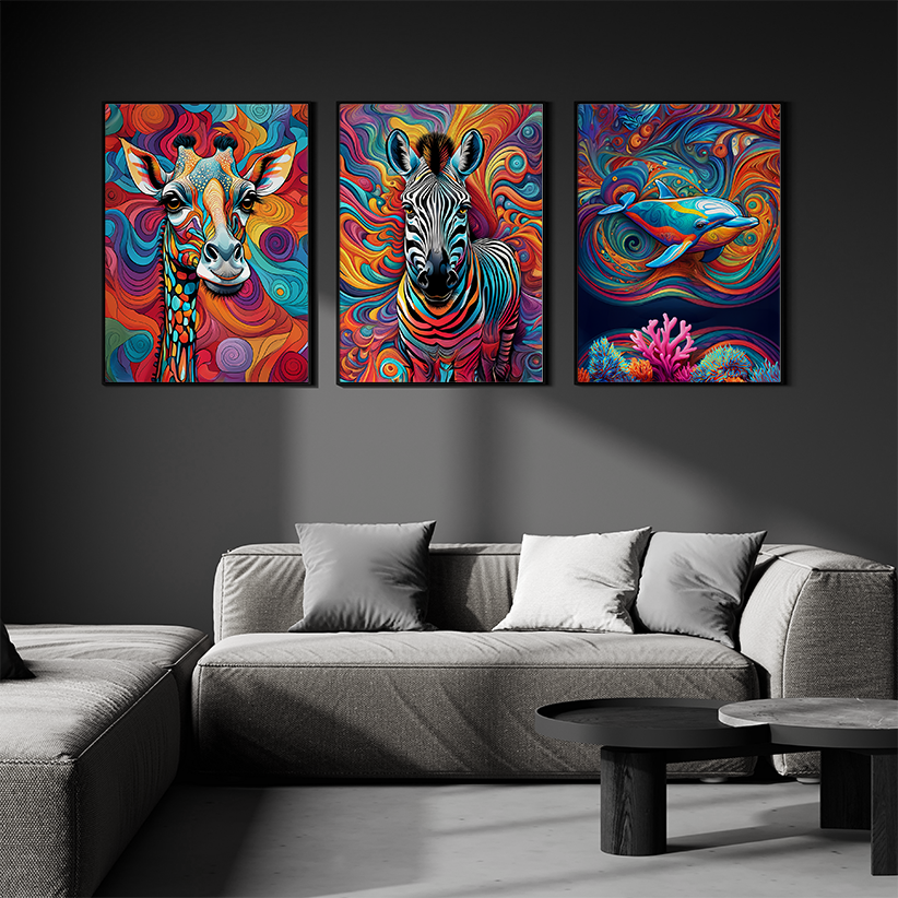 ABSTRACT ZEBRA **UNFRAMED ART PRINT**