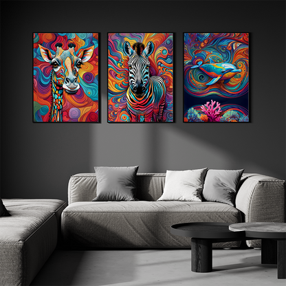 ABSTRACT ZEBRA **UNFRAMED ART PRINT**