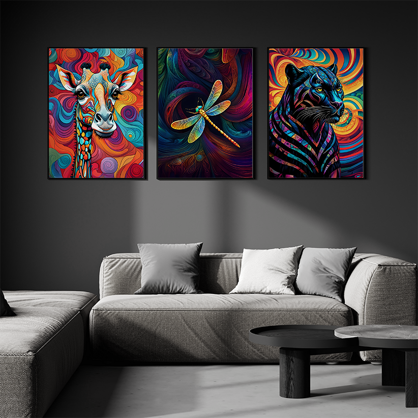 ABSTRACT DRAGONFLY **UNFRAMED ART PRINT**