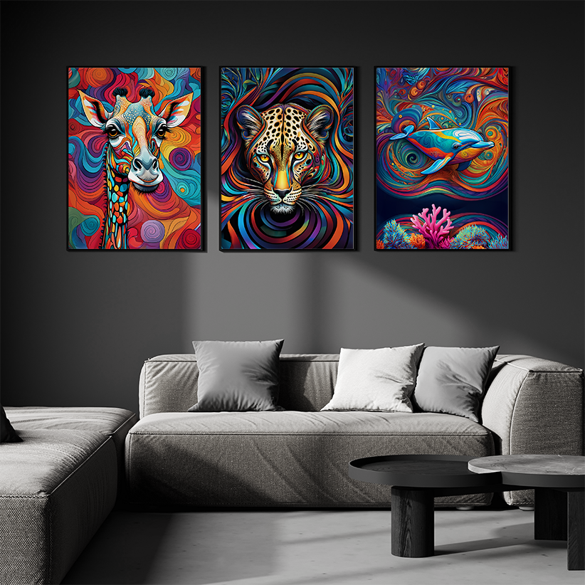 ABSTRACT LEOPARD **UNFRAMED ART PRINT**