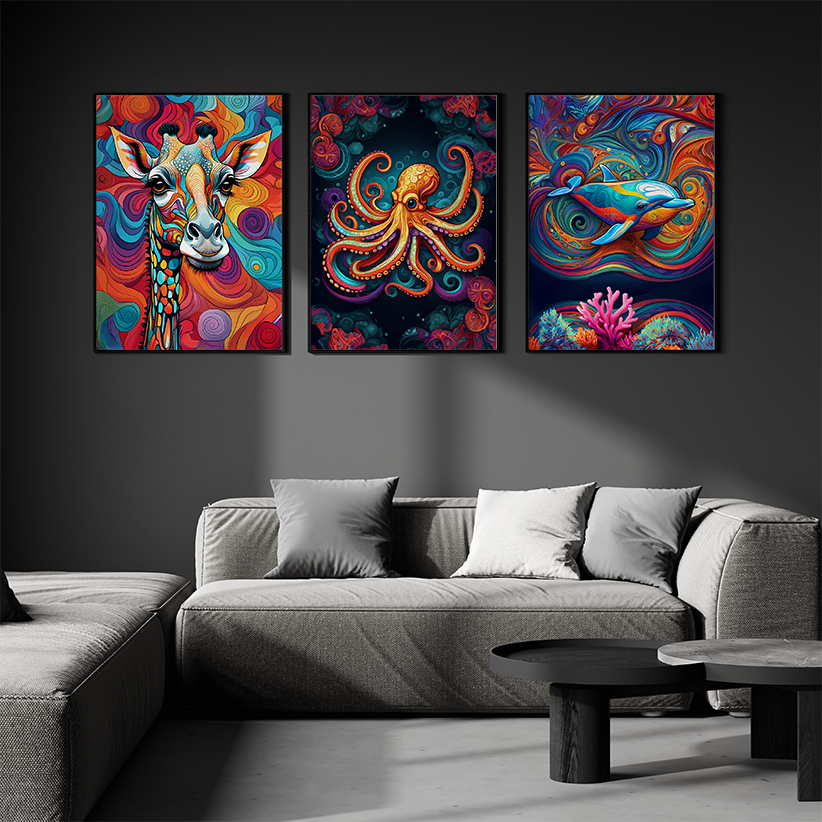 ABSTRACT OCTOPUS **UNFRAMED ART PRINT**