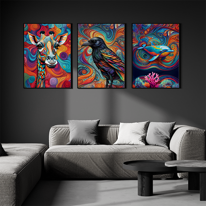ABSTRACT CROW **UNFRAMED ART PRINT**