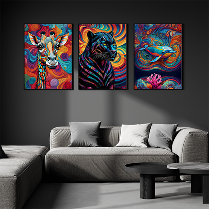 ABSTRACT BLACK PANTHER **UNFRAMED ART PRINT**