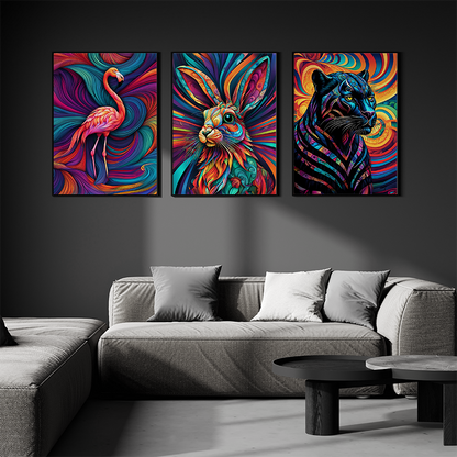 ABSTRACT RABBIT **UNFRAMED ART PRINT**