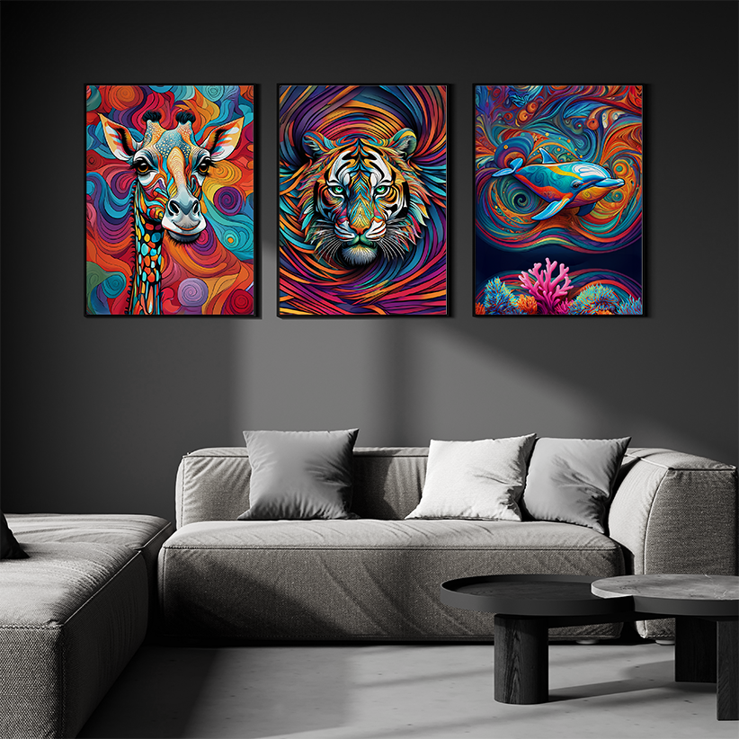 ABSTRACT TIGER **UNFRAMED ART PRINT**
