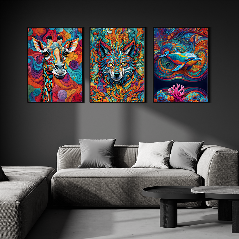 ABSTRACT WOLF **UNFRAMED ART PRINT**