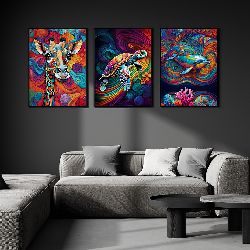 ABSTRACT TURTLE **UNFRAMED ART PRINT**