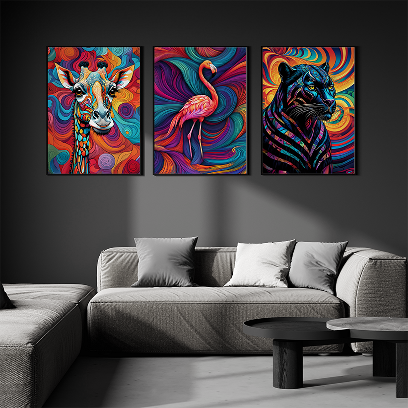 ABSTRACT FLAMINGO **UNFRAMED ART PRINT**