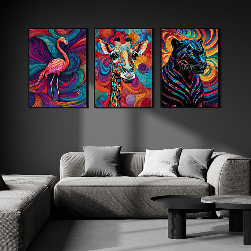 ABSTRACT GIRAFFE **UNFRAMED ART PRINT**