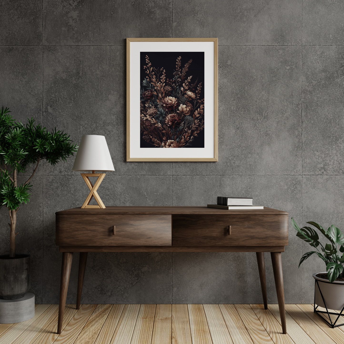 Autumn Florals No3 **UNFRAMED ART PRINT**