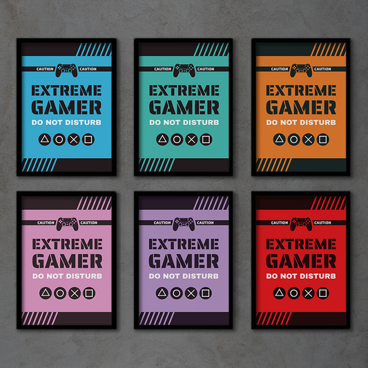 EXTREME GAMER DO NOT DISTURB **UNFRAMED POSTER**