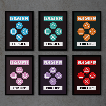 GAMER FOR LIFE **UNFRAMED POSTER**