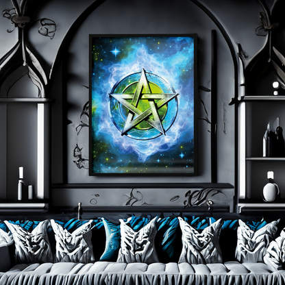 Fire Pentagram **UNFRAMED POSTER**