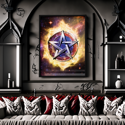 Fire Pentagram **UNFRAMED POSTER**