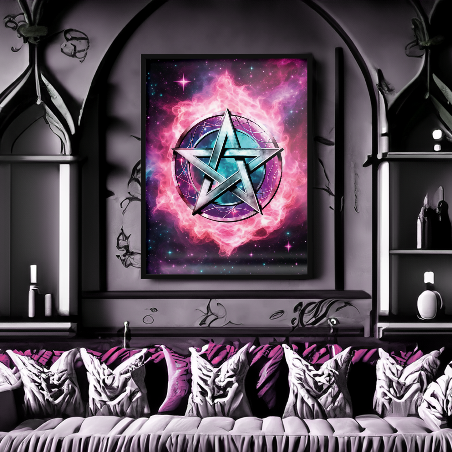 Fire Pentagram **UNFRAMED POSTER**