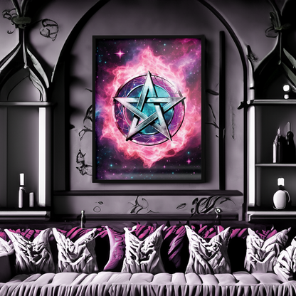 Fire Pentagram **UNFRAMED POSTER**