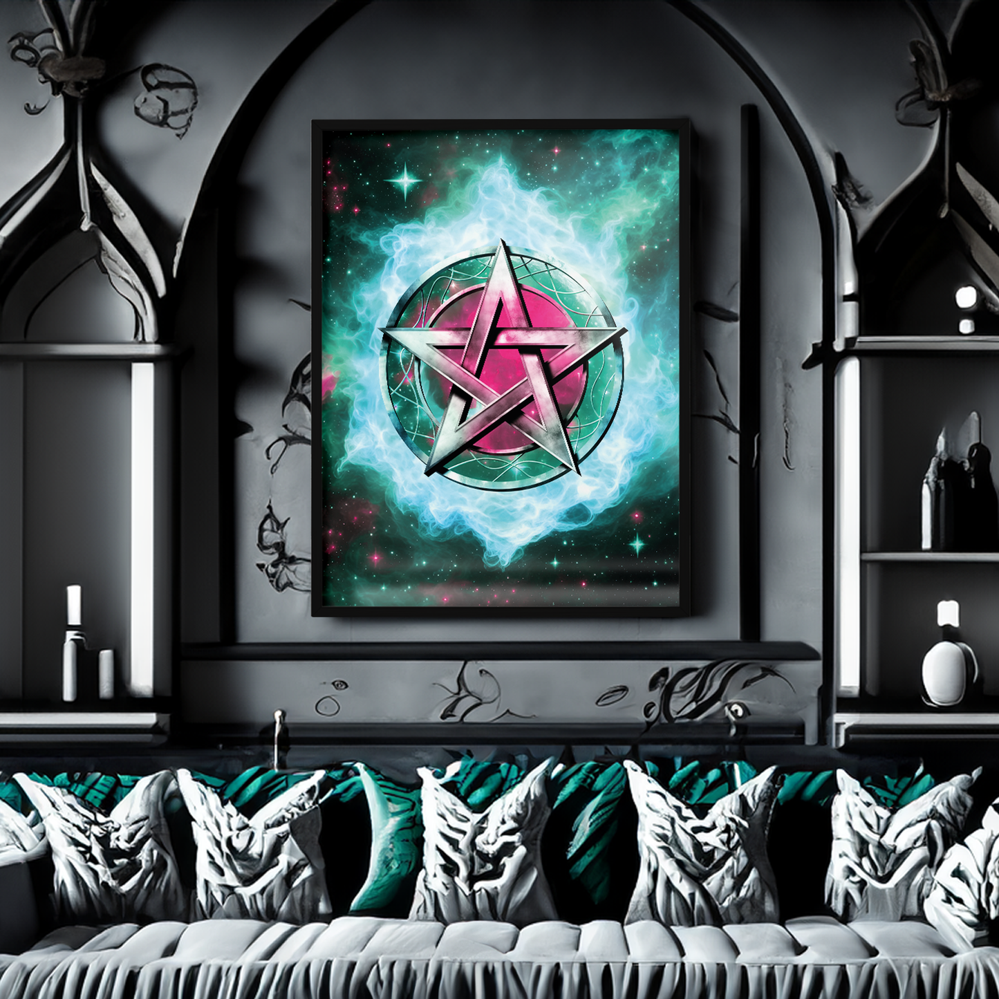 Fire Pentagram **UNFRAMED POSTER**