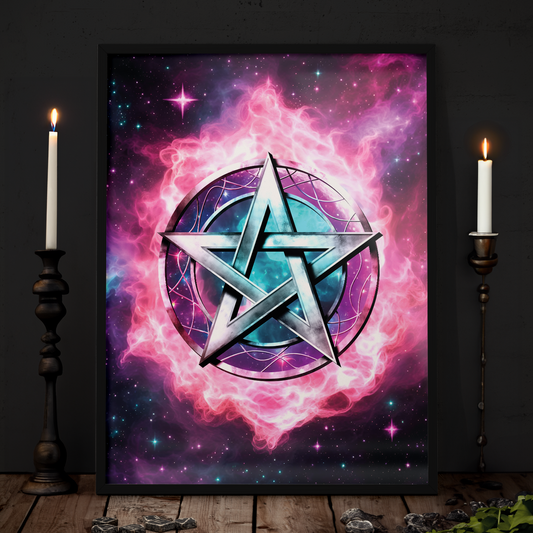 Fire Pentagram **UNFRAMED POSTER**
