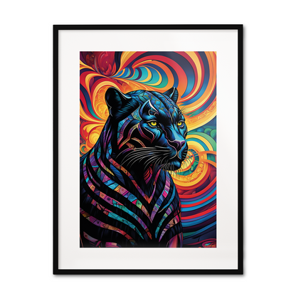 ABSTRACT BLACK PANTHER **UNFRAMED ART PRINT**