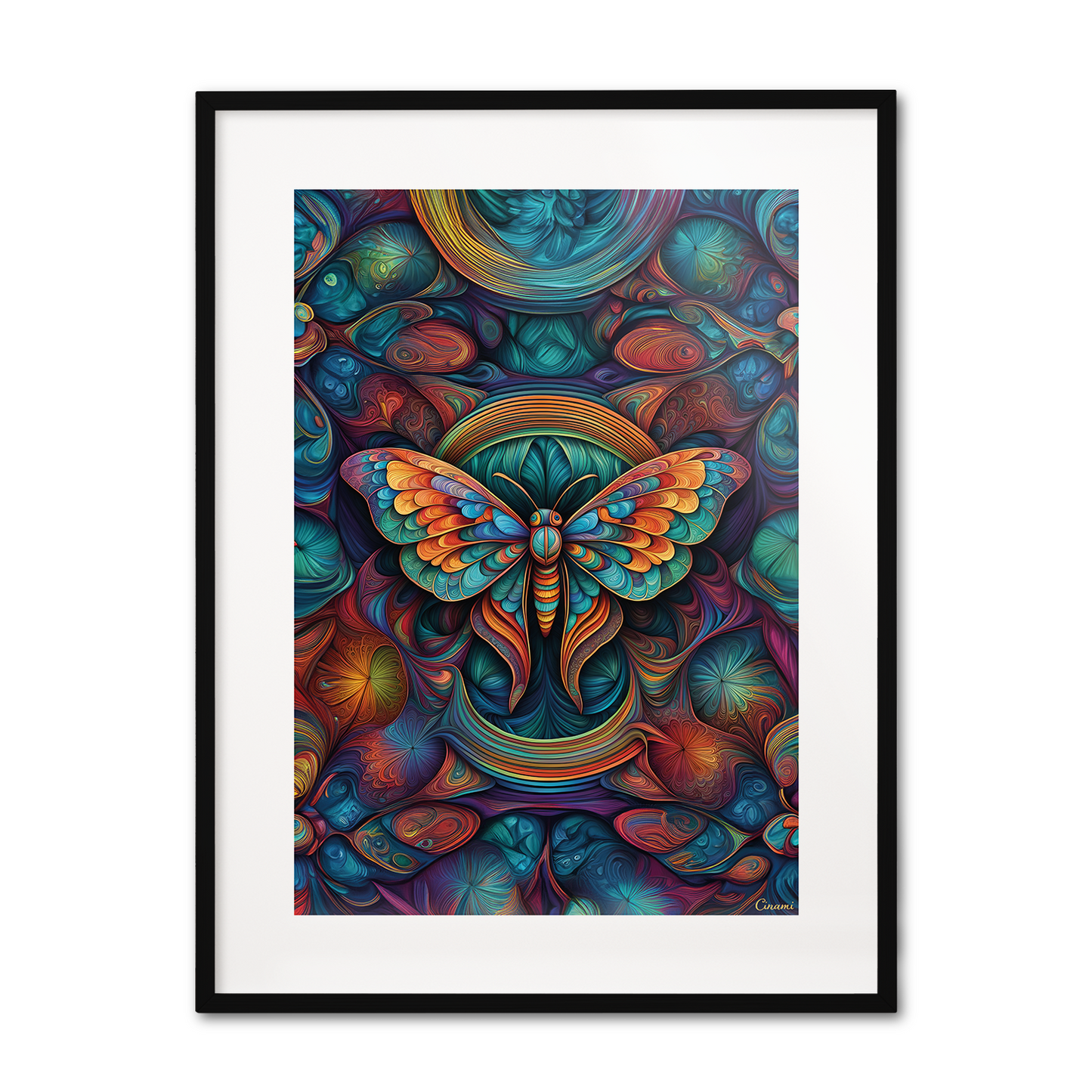 ABSTRACT MOTH **UNFRAMED ART PRINT**