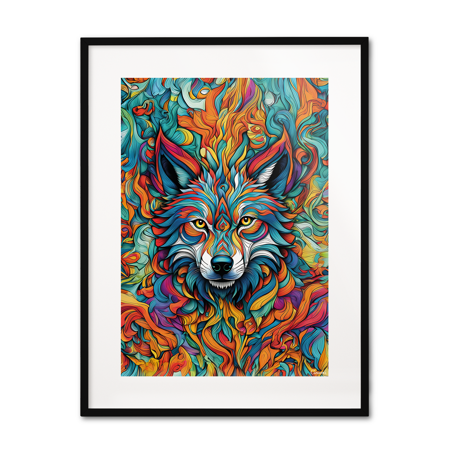 ABSTRACT WOLF **UNFRAMED ART PRINT**