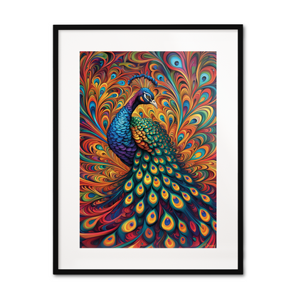 ABSTRACT PEACOCK **UNFRAMED ART PRINT**