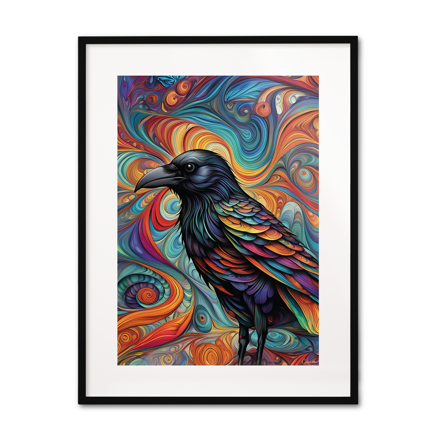ABSTRACT CROW **UNFRAMED ART PRINT**