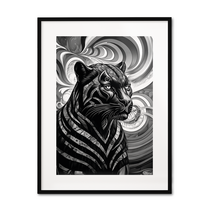 ABSTRACT BLACK PANTHER **UNFRAMED ART PRINT**