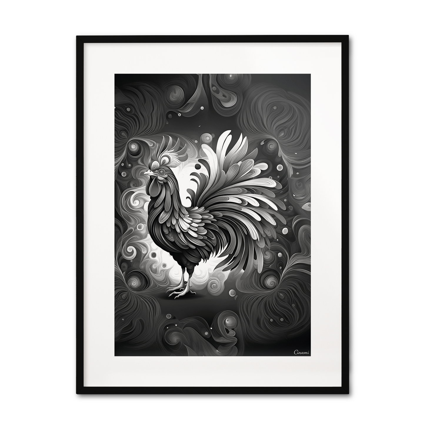 ABSTRACT COCKEREL **UNFRAMED ART PRINT**