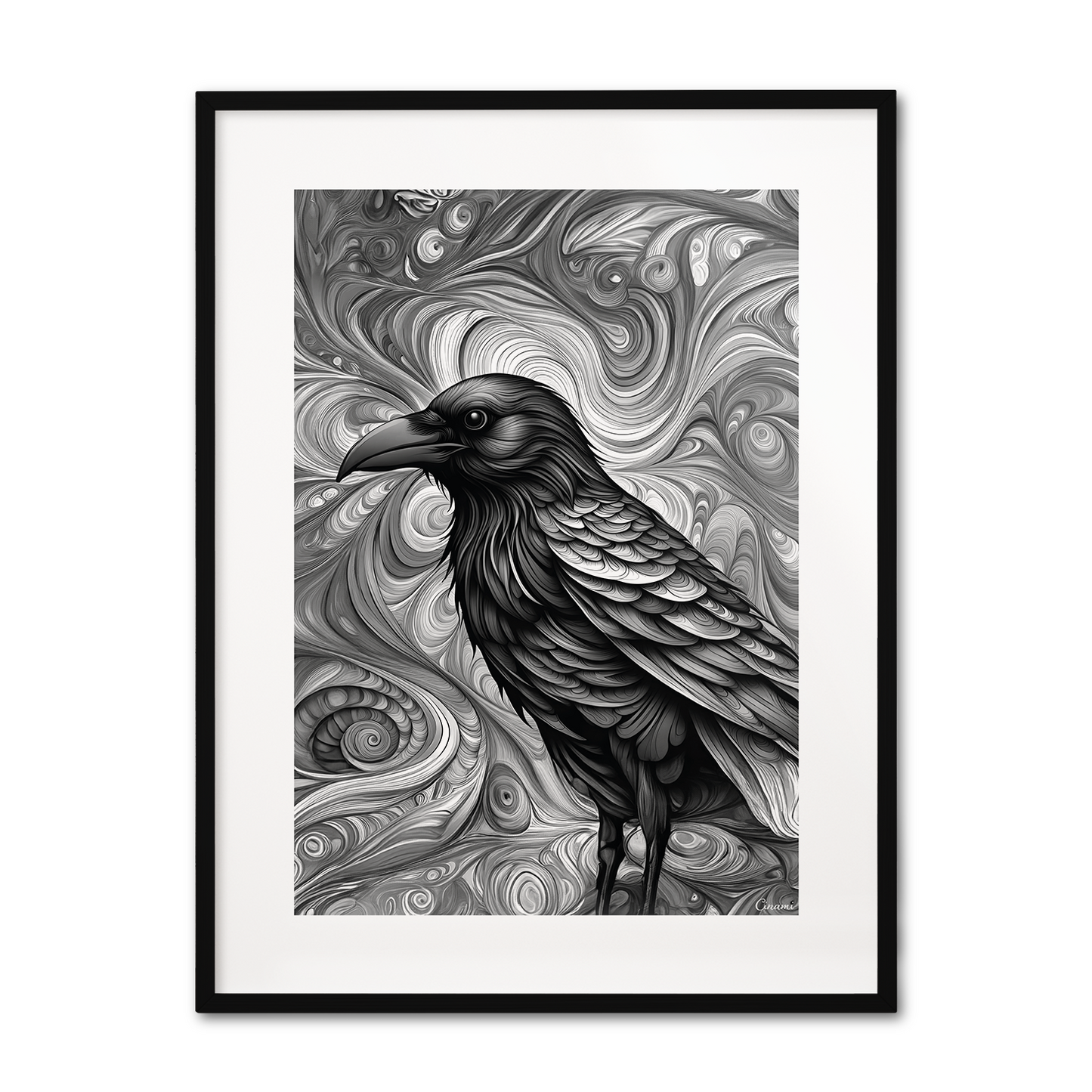 ABSTRACT CROW **UNFRAMED ART PRINT**
