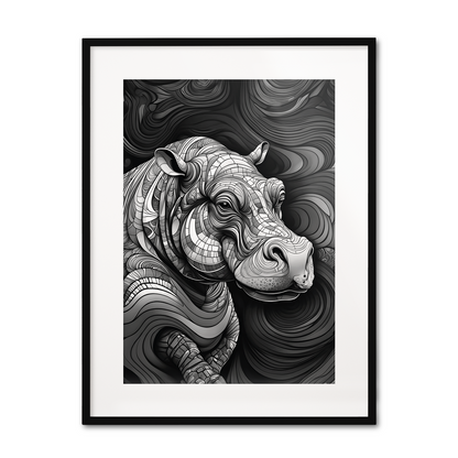 ABSTRACT HIPPO **UNFRAMED ART PRINT**