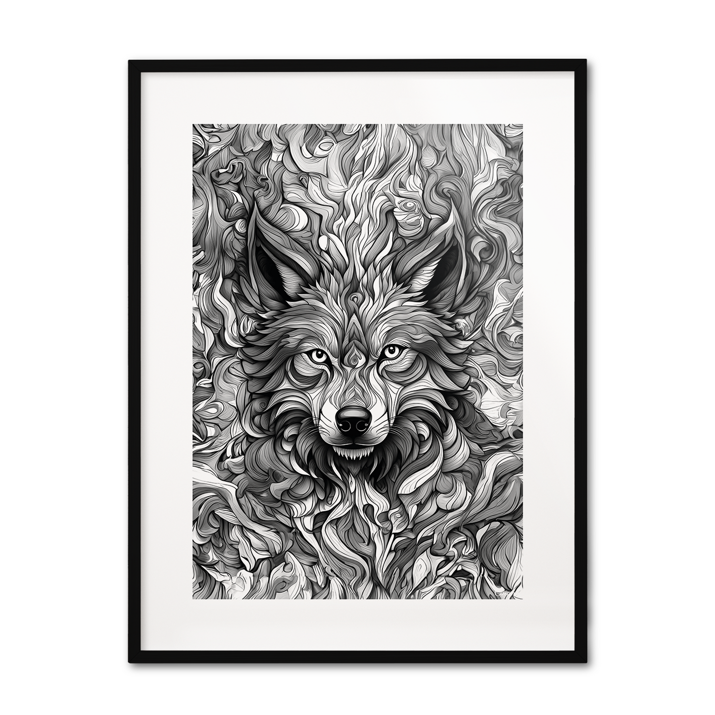 ABSTRACT WOLF **UNFRAMED ART PRINT**