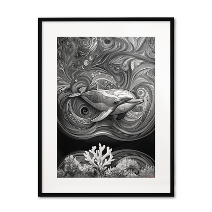ABSTRACT DOLPHIN **UNFRAMED ART PRINT**