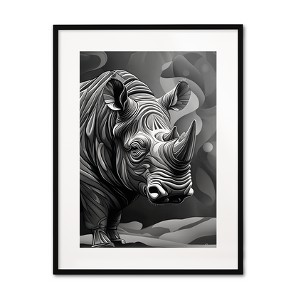 ABSTRACT RHINO **UNFRAMED ART PRINT**