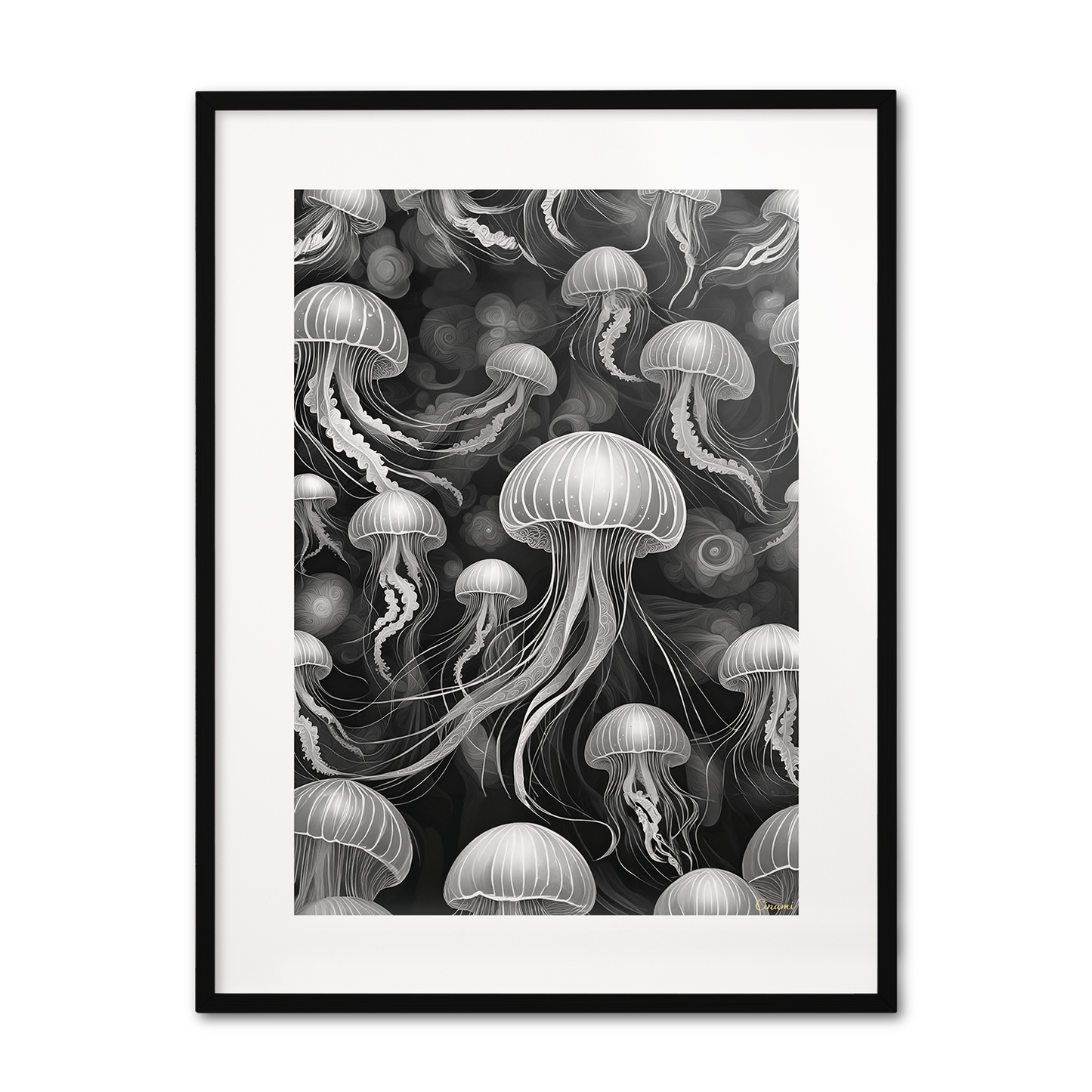 ABSTRACT JELLYFISH **UNFRAMED ART PRINT**