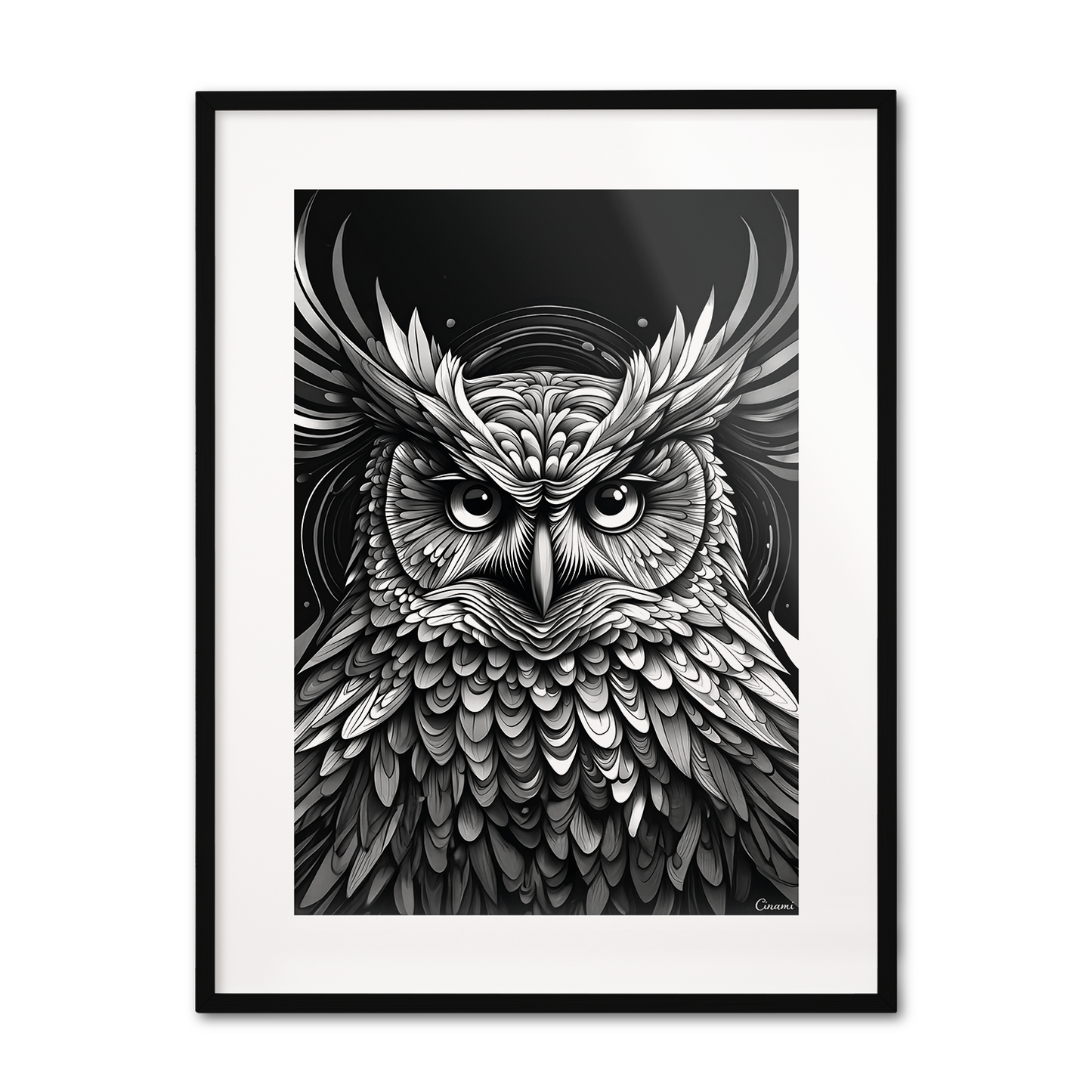ABSTRACT OWL **UNFRAMED ART PRINT**