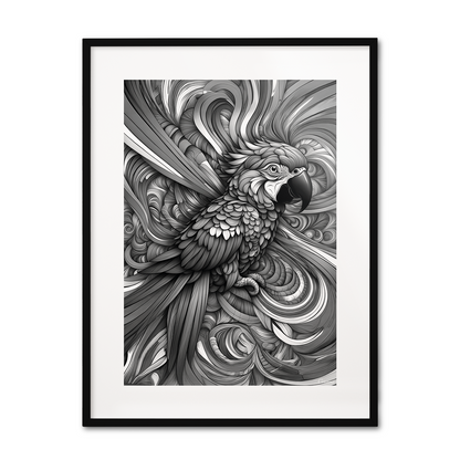 ABSTRACT PARROT **UNFRAMED ART PRINT**