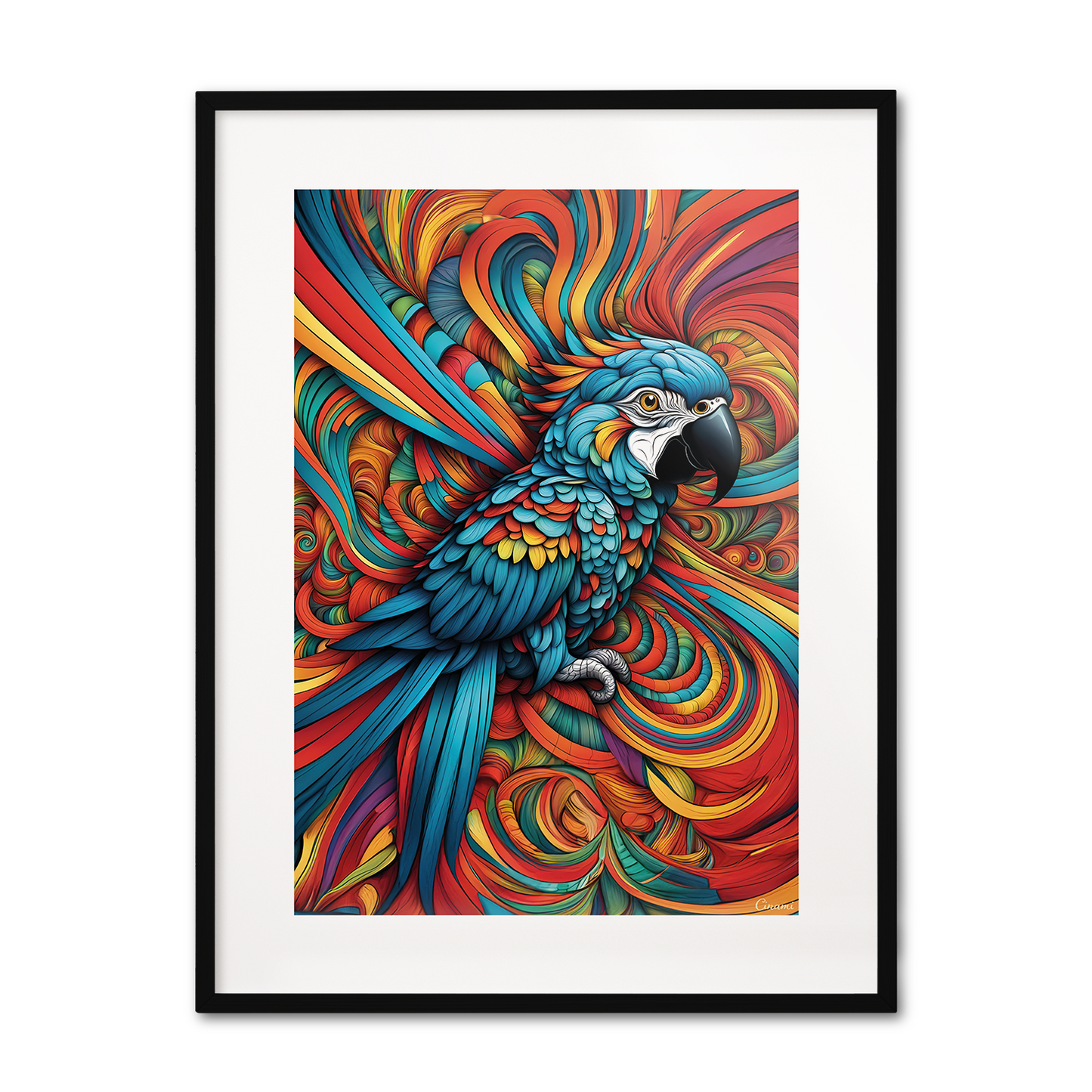 ABSTRACT PARROT **UNFRAMED ART PRINT**