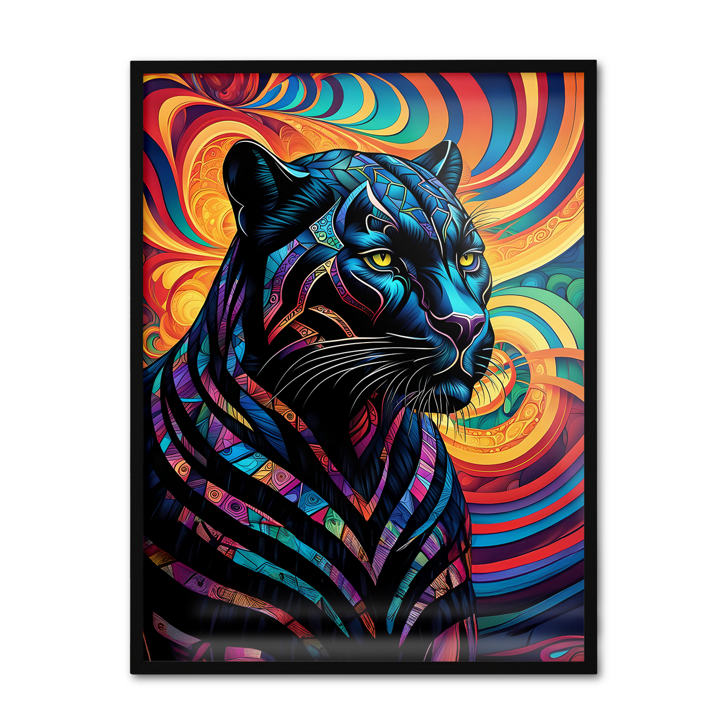 ABSTRACT BLACK PANTHER **UNFRAMED ART PRINT**